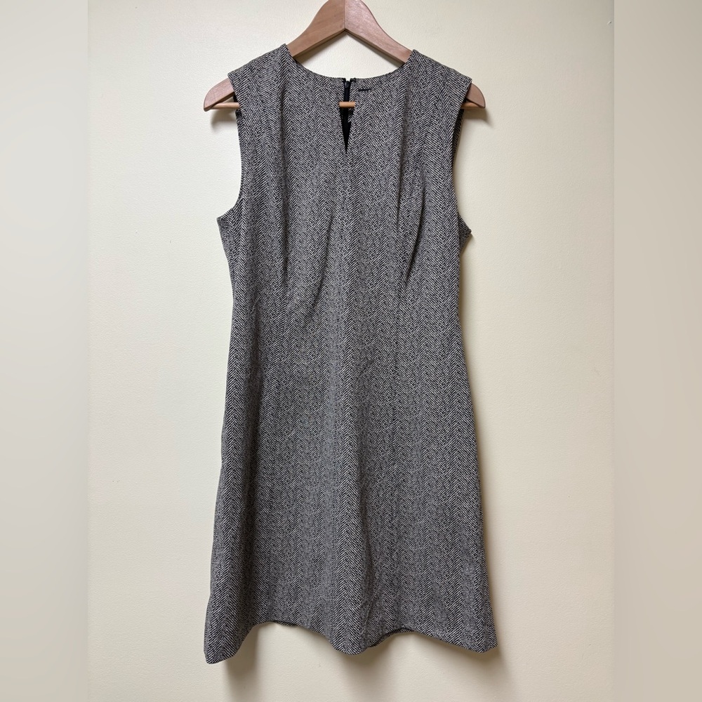 Anthropologie THEORY Herringbone Sleeveless Shift Dress Size 10